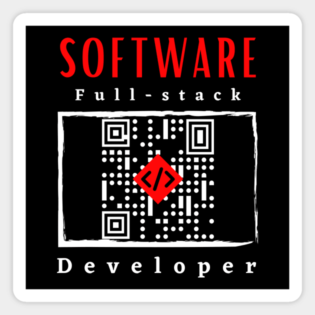 Software Full-Stack Developer motivational design Magnet by Digital Mag Store